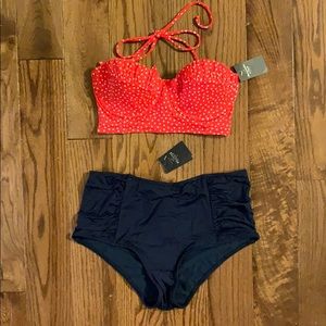 Abercrombie HCO lot Americana bikini polka dot